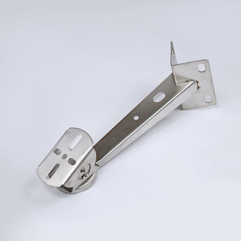 ZT-NET Security Camera Corner Pole Mounting Bracket Stainless Steel | Mount with Extension Arm for Surveillance Systems Compatible with CCTV IP Cameras Indoor and Outdoor (Not Included Camera)