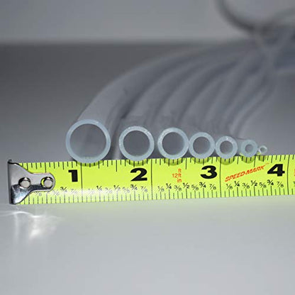 Ultra Clear Platinum Silicone Tubing - Food & Medical Grade - High Temp Hose (25 Feet, 3/8" ID x 1/2" OD) - size: 3/8" ID x 1/2" OD