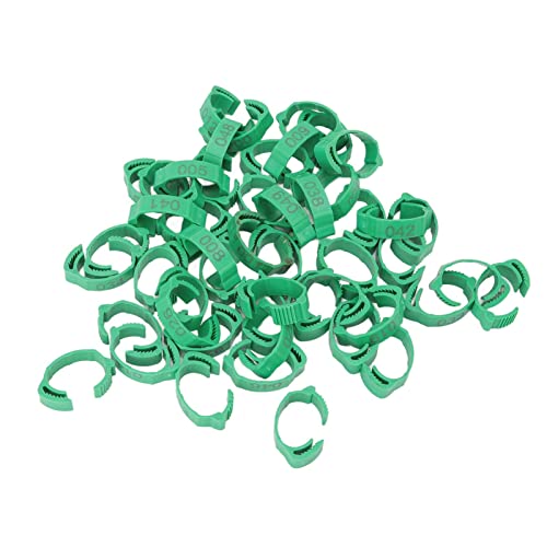 Bird Leg Rings 1-50 | Numbered Chicken Identification Bands for Bantam/Finch/Lovebird/Quail | Reusable Plastic Poultry Leg Bands | 6 - Slot Adjustable Design