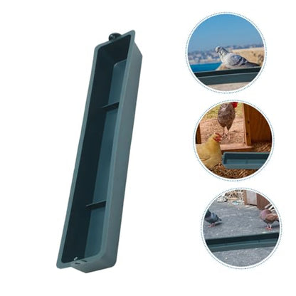 Totority 2pcs Plastic Spill Trough Livestock Feeder Chicken Feed Trough for Mice Chicken Water
