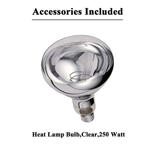 Hanging Food Heat Lamp Infrared Food Warmer Fry Heating Light 250W with Retractable Cord (Dia29cm(Gold)) - size: Dia29cm(Gold)
