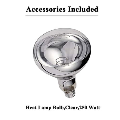 Hanging Food Heat Lamp Infrared Food Warmer Fry Heating Light 250W with Retractable Cord (Dia29cm(Gold)) - size: Dia29cm(Gold)