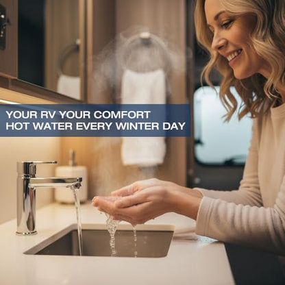 H&G Lifestyles 15ft Heated Water Hose for RV,5/8" Inner Diameter | Water Hose Heater for RV Camper, Freeze Protection Under -40℉,Heating Garden Hose 3/4 GHT