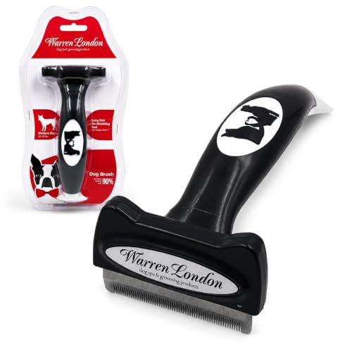 Warren London Dog Deshedding Brush for Medium Long Hair, Undercoat Rake - size: Long Hair | Medium
