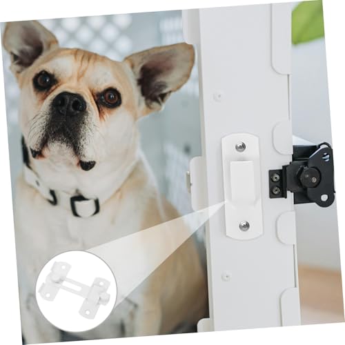 POPETPOP Heavy Duty Stainless Steel Latch Lock for Wooden Gates Secure Closure for Pet Cages Farm Enclosures and Barn Doors Matte