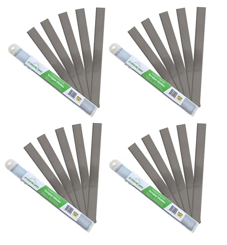 8" Replacement Floor Scraper Blades 20 -Pack - Angled Demolition Scraper Blades for Efficient Flooring Removal and Demolition Razors - Compatible with Telescoping Floor Scrape - by KP Operating Supply - size: Pack of 20