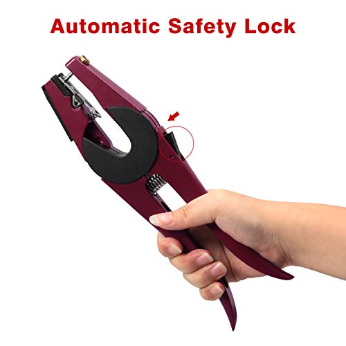 Ear Tag Applicator for Cows Cattle Goat Sheep Pig Animal Ear Tag Pliers Livestock Tool with 2 Replaceable Needle Pins
