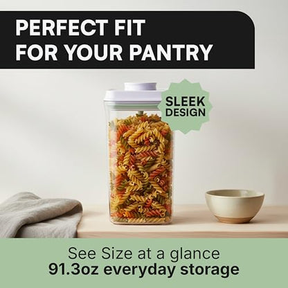 Bop Top Airtight Food Storage Containers with Lid Multi Pack | Kitchen Canister Sets | Air Tight Pantry Container | Pop Top Dry Food Storage Containers for Snacks, Sugar, Flour, Baking, Cereal, Pasta - color: Set of 4