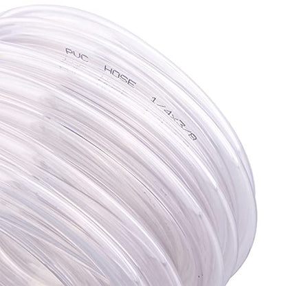 DERNORD PVC Tubing 1/4"ID X 3/8"OD Flexible Clear Vinyl Hose 25 Feet for Food Grade - size: 25 Feet, style: 1/4"ID X 3/8"OD