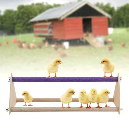 HOZEON 2PCS Wooden Chick Perch Stand, Training Chicken Perches Roosting Bar, Wood Chicken Roosting Bar Perch for Chicks, Parrot, and Birds
