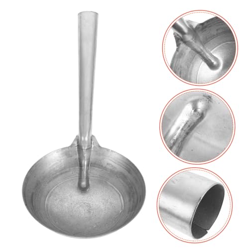 BESPORTBLE Iron Feeding Scoop Heavy-Duty Ladle for Livestock and Horses Water Scoop for Feeding and Measuring Handle Design for Easy Use Farms and Homesteading