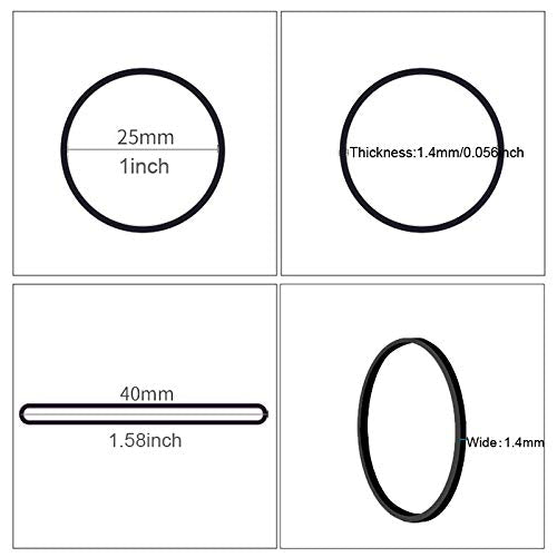 AMUU Rubber Bands size10 Black 1inch 500pcs Small Rubber Bands | Rubber Band for Office Supplies School Home Strong Elastic Band - color: Black-500pcs