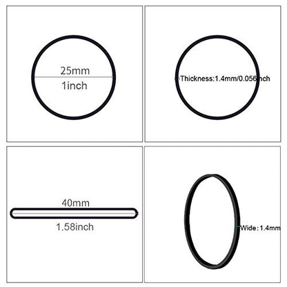 AMUU Rubber Bands size10 Black 1inch 500pcs Small Rubber Bands | Rubber Band for Office Supplies School Home Strong Elastic Band - color: Black-500pcs