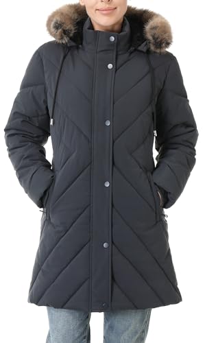 Women's Winter Coat Long Puffer Jacket - Waterproof Warm Thickened Snow Coat for Women - color: Darkgrey, size: Small