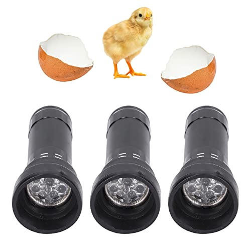 Egg Candler Aluminum Alloy Egg Incubator Light LED Bright Cool Lig ht for Chicken Dark Quail Duck Canary Eggs Candling Checker Light