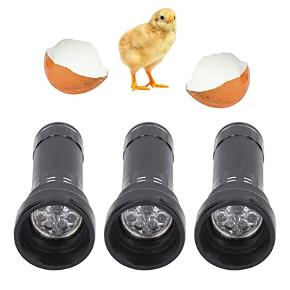 Egg Candler Aluminum Alloy Egg Incubator Light LED Bright Cool Lig ht for Chicken Dark Quail Duck Canary Eggs Candling Checker Light