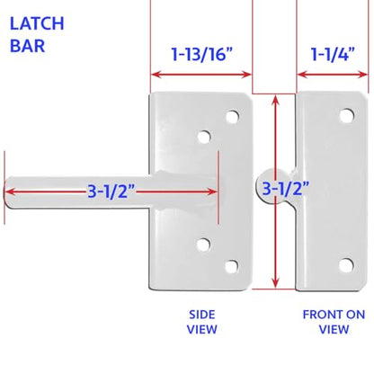 White Vinyl Fence Single Gate Hardware Kit - 2 Hinges with Mounting Hardware and 1 Latch (Case of 6) - size: White - Case - 6 Count