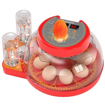 8-18 Chinken Incubators for Hatching Eggs with Automatic Egg Turning and Humidity Control Automatic Water Refill,Egg Candler Nature Right 360 Incubator Duck Quail Chick Turkey Hatching Incubator - size: 8