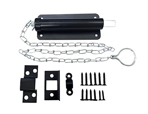 QCAA Chain Bolt, 6", Matte Black, 1 Pack, Made in Taiwan - color: Matte Black, size: 1 Pack