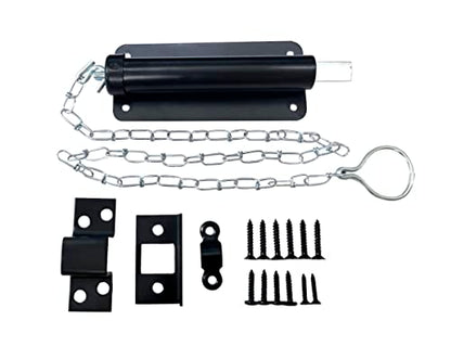 QCAA Chain Bolt, 6", Matte Black, 1 Pack, Made in Taiwan - color: Matte Black, size: 1 Pack