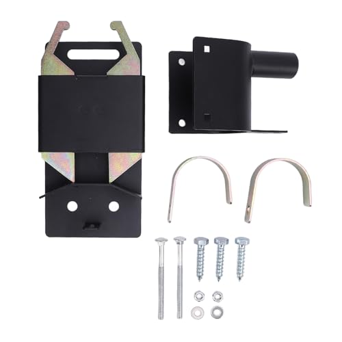 Pssopp Gardening & Aquaculture Latch, Heavy Duty Steel Zinc Farm Automatic Closing Latch Livestock Cattle Gate Hardware with Automatic Closing Padlock Option for 1 5/8 to 2 Inch Round