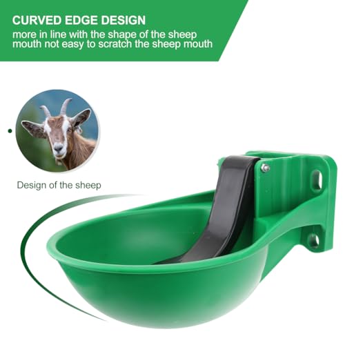 balacoo Automatic Cow Water Bowl Livestock Water Feeder with Anti-Splash Design Copper Valve for Cattle Horse Pig Sheep 12.99X9.05X5.51 Inch