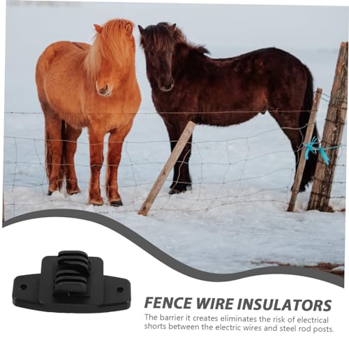 BESTonZON 50Pcs Electric Fence Insulators Material for Farm Fencing Lightweight Design for Livestock Replacement for Electric Wire Insulation