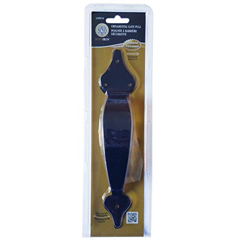 Nuvo Iron GHW10 10" Ornamental Gate Pull Handle, 1 Count (Pack of 1), Black