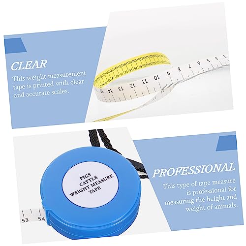 jojofuny Animal Weight Measuring Tape for Livestock and Horses Portable Tape Measure with Safe Edges Flexible Body Girth Tool for Pig Cattle Goat Farm Use