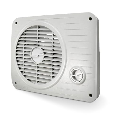 Suncourt ThruWall Room-to-Room Transfer Fan — Quiet Through Wall Vent Fan Improves Air Circulation Between Rooms Up To 200 Sq. Ft. | Hardwired, Variable Speed Dial (TW208) - size: Up to 100 CFM-Hardwired
