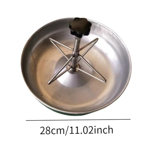 Pig Trough,Food Feeder,Stainless Steel Food Dispenser,Farm Supplies Tray,Small Animals Fodder Slot,Pig Feeder for Farm Piglet, Dia 28cm - size: Dia 28cm