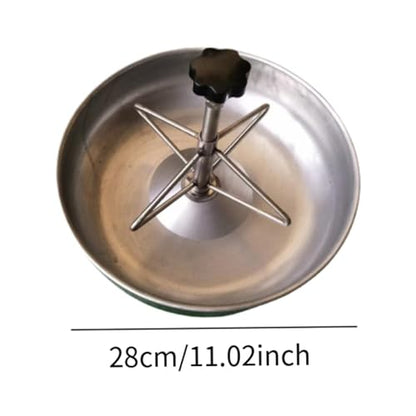 Pig Trough,Food Feeder,Stainless Steel Food Dispenser,Farm Supplies Tray,Small Animals Fodder Slot,Pig Feeder for Farm Piglet, Dia 28cm - size: Dia 28cm