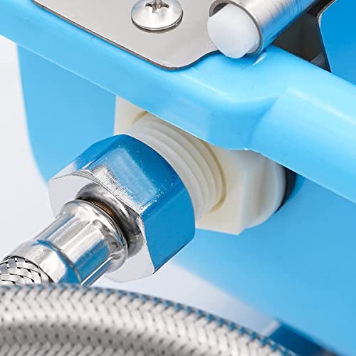 Automatic Waterer Cattle Water Bowls with Float Valve, Water Trough Cattle Drinking Waterer for Cattle Sheep Horse Pig Dog Farm Supplies,Blue - color: Blue