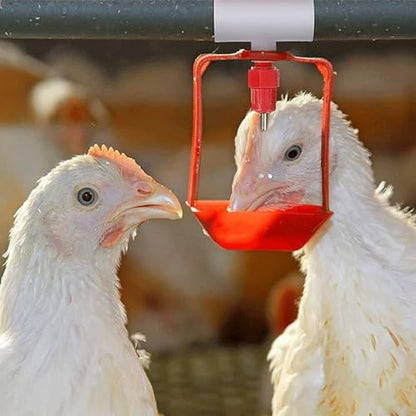 20 Pack Poultry Waterer PVC Tee Fitstings, Automatic Chicken Drinking Cups For Farm Livestock, Leak-Proof Thread Designed For Ducks Quails Rabbits Easy-Install