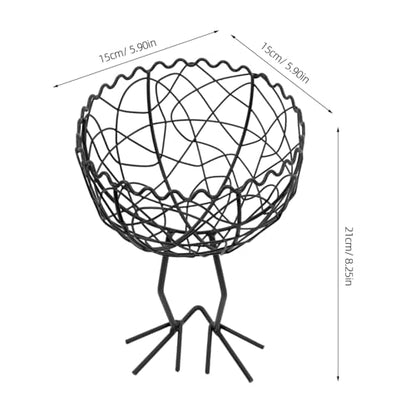 Luxshiny Wire Fruit Basket Storage Organizer for Kitchen Counter Multi-purpose Sundries Basket for Fruits Vegetables and More Design for Everyday Use
