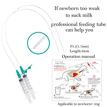 Doggiema Breeding kit Suitable for Newborn Puppy and Kitten,Feeding Nipple, Feeding Tube, Feeding Syringes and Bottles