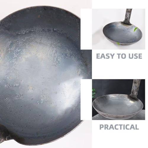Thickened Iron Ladle Spoon with 21cm Long Handle, Reusable Water Scoop for Gardening and Industrial Use, Sturdy Iron Water Ladle for Cooking and Livestock Feeding