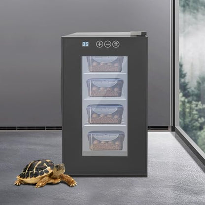 Reptile Incubator, 23L Scientific Lab Incubator, Digital Reptile Egg Incubator Cooling and Heating Temperature can be Controlled at 50℉~104℉, Reptile Egg Incubator 110V Work for Small Reptiles