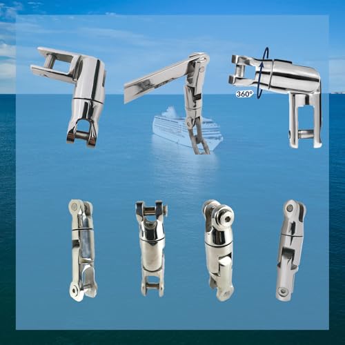 Duty 316 Stainless Steel Multi-Directional Double Anchor Swivel Connector(1/4"-5/16" 3/8"-1/2") - size: 3/8"-1/2"