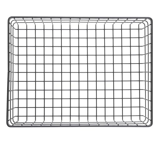 G.E.T. WB-1294-MG Rectangular Metal Storage Wire Basket for Pantry, Produce and More, 9" x 6" x 4" - size: 12" x 9", style: 4" Deep