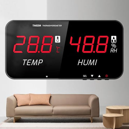 Industrial Temperature and Humidity Meter LED Display Greenhouse Hygrometer Thermometer for Home Office Industrial Settings