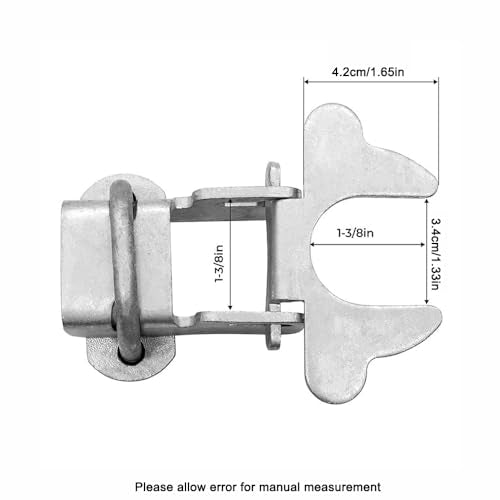 1-3/8" x 1-3/8" Kennel Gate Latch Chain Link Fence Gate Butterfly Latch Galvanized Aluminum Material & Easy to Use