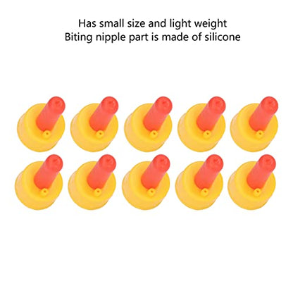 10 Pcs Nipples, Soft Rubber Leakproof Small Animal Milk Drink Nipples with Flutter Valves, Screw on Bottle, Silicone Little Cow Calf Milk Drinking Nipples for Goats, Lamb, Puppy, Foal