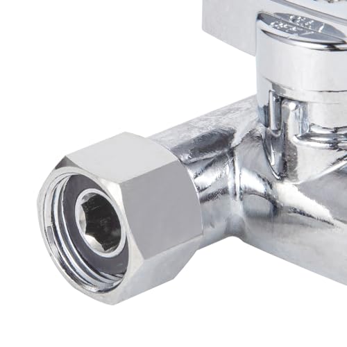 1pc Metal Brass Tube Fitting,Add-A-Tee 3-Way Compression Fitting 3/8-3/8-3/8 Tee Stop Valve 1Pack - size: 1 Pack 3/8" x 3/8" x 3/8" Tee Stop Valve
