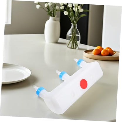 HEMOTON Farm Animal Feeder for Goats and Lambs Multiple Pacifiers Milk Feeding Device Sturdy Pig and Sheep Bottle Comfortable Nipples for Farms and Livestock Care
