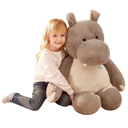 IKASA Giant Hippo Stuffed Animal,30" Jumbo Plush Toy, Soft and Cute Toys for Kids Boys Girls (Gray) - style: Hippo
