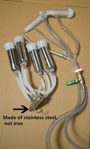 INTBUYING 304 Stainless Steel Milk Claw for Piston Milking Machine Milker Cow