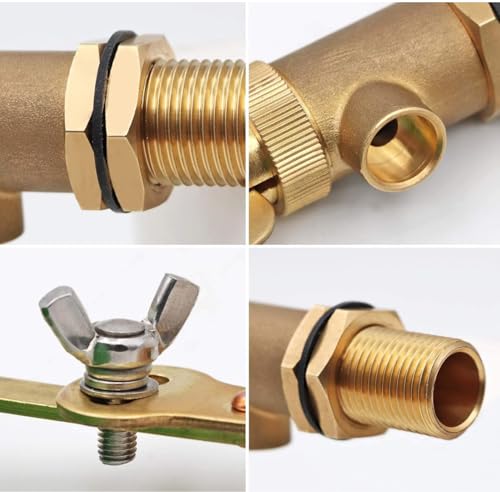 2 pack of 1/2 Inch Brass Valve with Plastic Float Water Float Valve with Adjustable Arm Automatic Fill Float Ball Valve for Water Tank Fountains Livestock Waterer