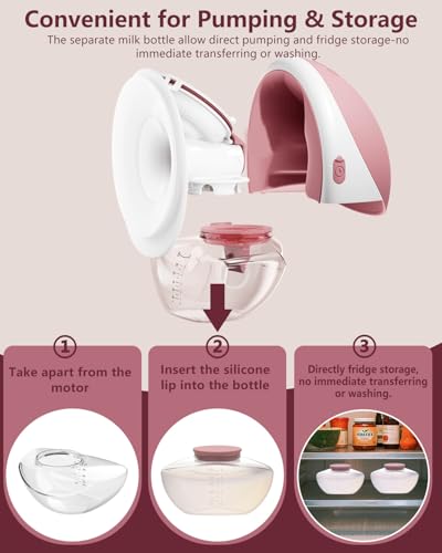 2pcs Breastmilk Container Compatible with Upgraded Mobile Flow | Upgraded M9, M9 Breast Milk Storage Bottle with Silicone Lip, BPA Free, Leak-Proof, Not Original Parts, 2packs Red Collector - size: Red 2pcs Bottle