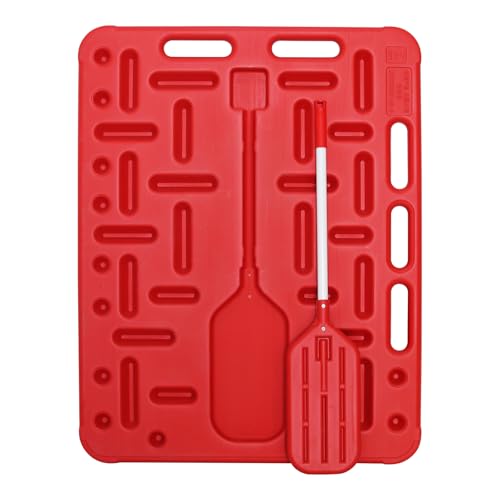 Livestock Sorting Panel with Paddle Lightweight Animal Guide Panel | 38“x30” Concave Design Dual Handles Portable Sturdy Red Livestock Handling Sorting Board ，for Cattle Hog Sheep Goat